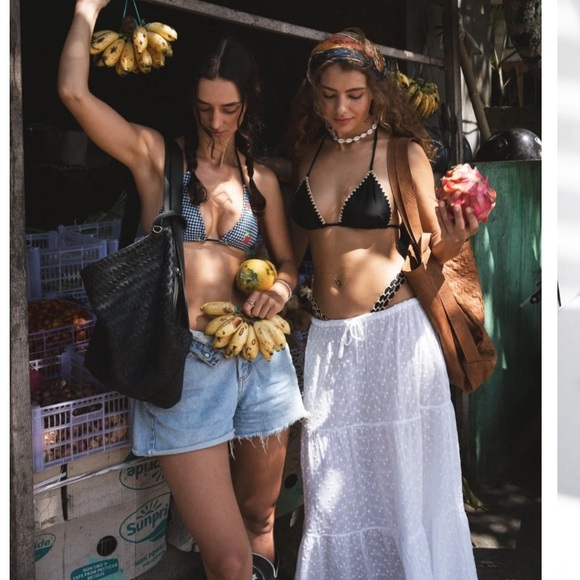 New Mandrn Leather ‘Evra’ Woven Tote black backpack - Picture 9 of 17